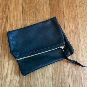 Super soft black leather clutch!